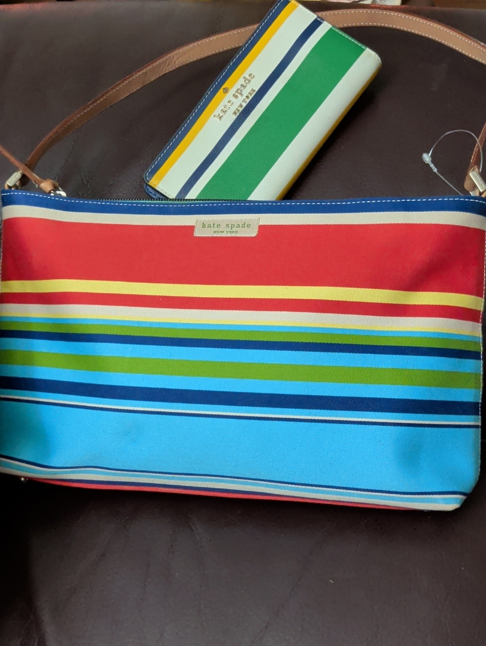 kate spade Multicolor Striped Shoulder Bag, With Wallet